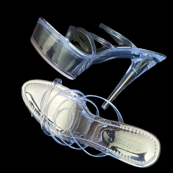 SOLD Cape Robbin Lucite Clear womens shoes size 10 - Picture 3 of 9